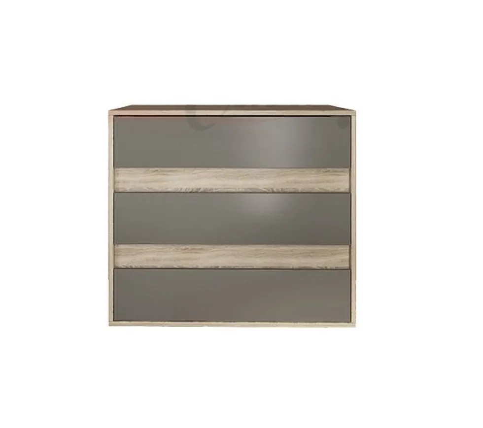 Cassettiera rovere grigio moderna CI1