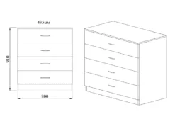 Cassettiera stanza da letto CI3003