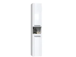 Colonna bagno alta 31x174 con vano a giorno bianco lucido CBT2