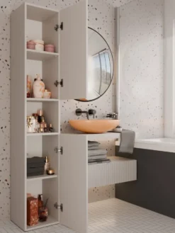 Colonna bagno alta 31x174 con vano a giorno beige cashmere CBT2