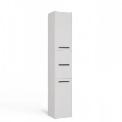 Colonna bagno minimal 30x170 cm a 3 ante bianco opaco CBT7