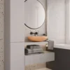 Colonna bagno moderna 31x174 a 2 ante beige cashmere CBT3