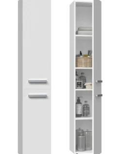 Colonna bagno moderna 31x174 a 2 ante bianco opaco CBT3