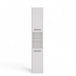 Colonna bagno salvaspazio 30x170 cm con ante e mensola bianco opaco CBT6