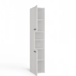 Colonna bagno salvaspazio 30x170 cm con ante e mensola bianco opaco CBT6