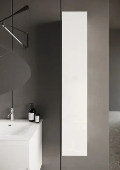 Colonna bagno sospesa 25x138 cm bianco lucido con 4 ripiani COL2