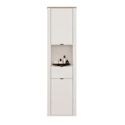 Colonna bagno sospesa 48x178 cm in cashmere e rovere CBT11