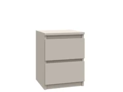 Comodino con 2 cassetti 30x40 cm beige cashmere COT7