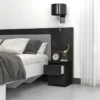 Comodino con 2 cassetti 30x40 cm nero COT7