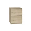Comodino con 2 cassetti 30x40 cm rovere chiaro COT7