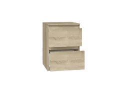 Comodino con 2 cassetti 30x40 cm rovere chiaro COT7