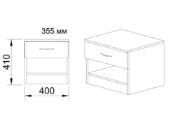 Comodino con cassetto design moderno CI3007