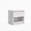 Comodino moderno con cassetto 45x47 cm in bianco legno CGA7