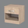 Comodino moderno con cassetto e vano a giorno 40x40 cm rovere sonoma CGA1
