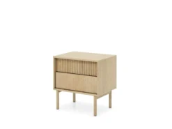 Comodino moderno con cassetto 53,5x55 cm rovere chiaro CMLK12