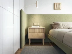 Comodino moderno con cassetto 53,5x55 cm rovere chiaro CMLK12