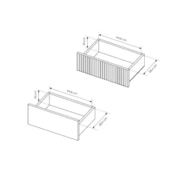 Comodino moderno con cassetto 53,5x55 cm rovere chiaro CMLK12