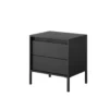 Comodino moderno con piedini alti 53,5x56,2 cm nero CMLK16