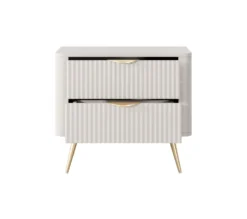 Comodino moderno 63X55cm beige CMLK5