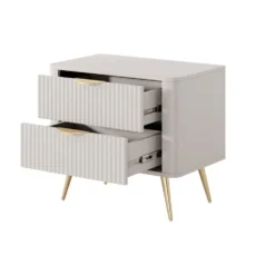 Comodino moderno 63X55cm beige CMLK5