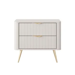 Comodino moderno 63X55cm beige CMLK5