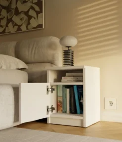 Comodino moderno 30x40 cm con anta bianco COT4