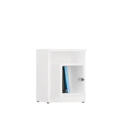 Comodino moderno 30x40 cm con anta bianco COT4