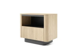 Comodino moderno 63x50 cm con vano a giorno e cassetto CMLK13