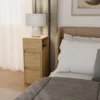 Comodino salvaspazio 27x65 cm con vano a giorno rovere COT8