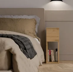 Comodino stretto salvaspazio 20x55 cm rovere COT3