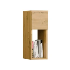 Comodino stretto salvaspazio 20x55 cm rovere COT3
