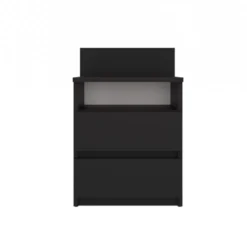 Comodino 40x59 cm con cassetti nero COT6