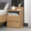 Comodino 40x59 cm con cassetti rovere COT6