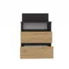 Comodino 40x59 cm con cassetti rovere e antracite COT6