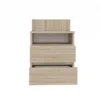 Comodino 40x59 cm con cassetti rovere chiaro COT6