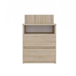 Comodino 40x59 cm con cassetti rovere chiaro COT6