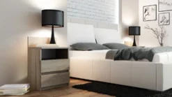 Comodino 40x59 cm con cassetti rovere chiaro COT6