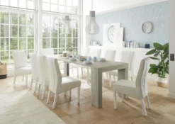 Consolle allungabile moderna made in Italy 46x78x90 cm rovere chiaro CL2