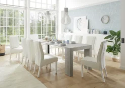 Consolle allungabile moderna 46x78x90 cm Cemento CL2