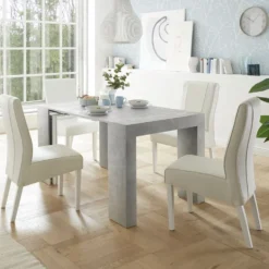 Consolle allungabile moderna 46x78x90 cm Cemento CL2