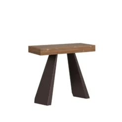 Consolle allungabile moderna 90x40 cm Made in Italy abete tinto DMT PREMIUM