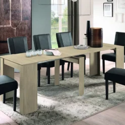 Consolle moderna allungabile Made in Italy 78x78 cm Rovere CL1