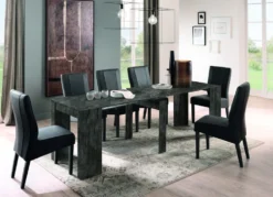 Consolle moderna allungabile Made in Italy 78x78 cm Ossido CL1