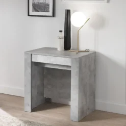Consolle moderna allungabile Made in Italy 78x78 cm Cemento CL1