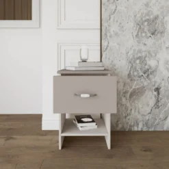 Coppia di comodini beige in stile classico 40x58 cm CMI1