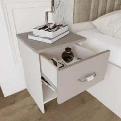 Coppia di comodini beige in stile classico 40x58 cm CMI1