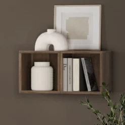 Coppia di cubi pensili 28x29 cm rovere scuro MML3