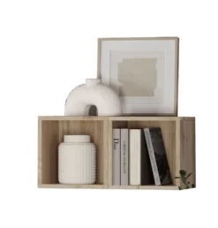 Coppia di cubi pensili 28x29 cm rovere chiaro MML3