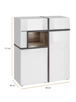 Credenza moderna bianca MP19