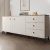 Credenza moderna 183,5 cm con gambe in metallo cashmere e rovere MT12